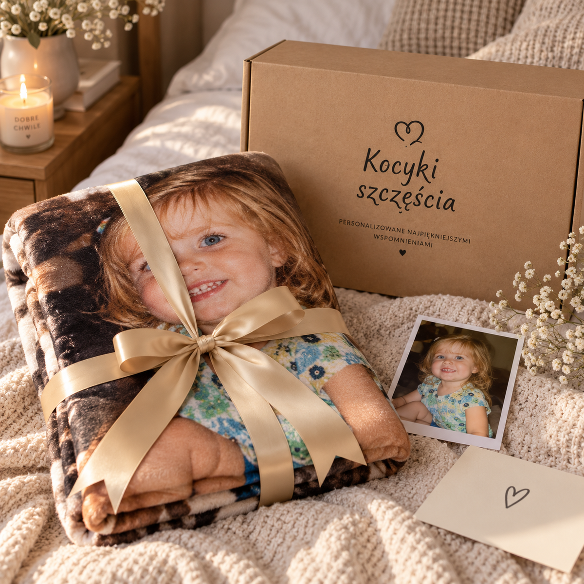 Koc szczęścia™ - Personalizowany kocyk z Twoim zdjęciem