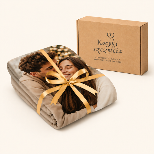 Koc szczęścia™ - Personalizowany kocyk z twoim zdjęciem