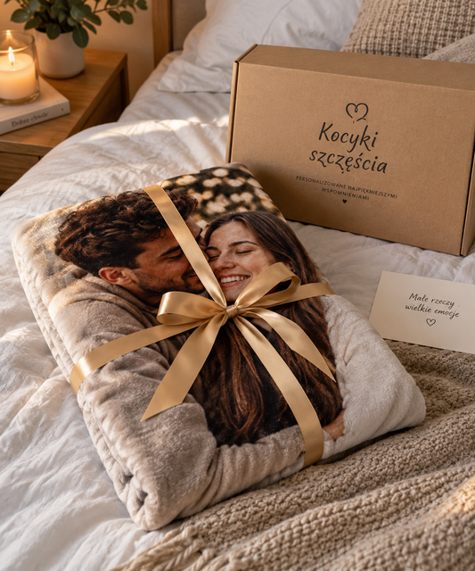 Koc szczęścia™ - Personalizowany kocyk z twoim zdjęciem